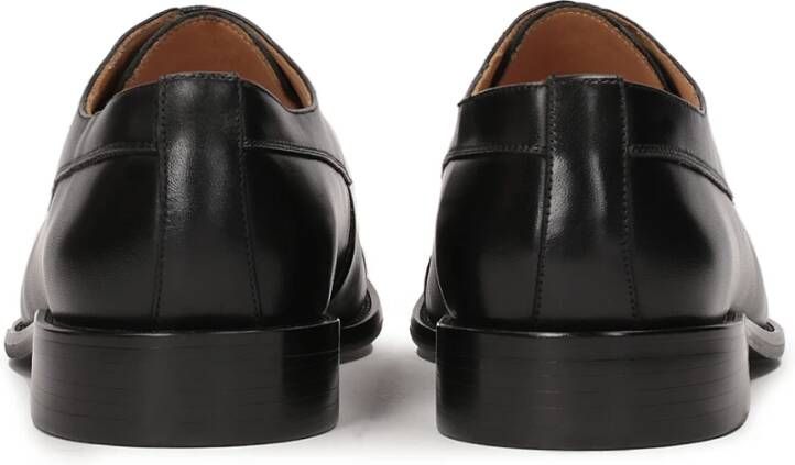 Kazar Zwarte leren derby schoenen met neuskappen Black Heren