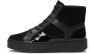 Kazar Zwarte Leren Enkelsneakers Black Dames - Thumbnail 5