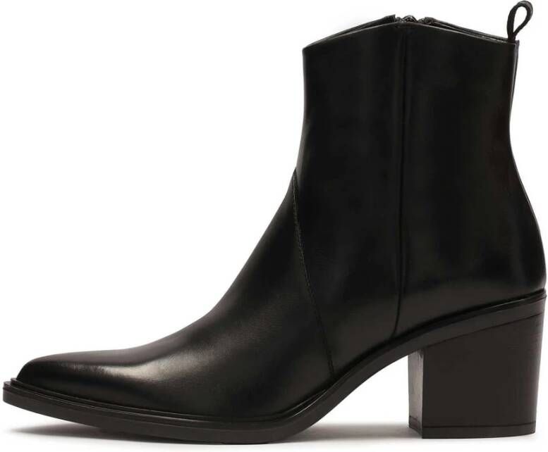 Kazar Zwarte leren laarzen in cowboy-stijl Black Dames