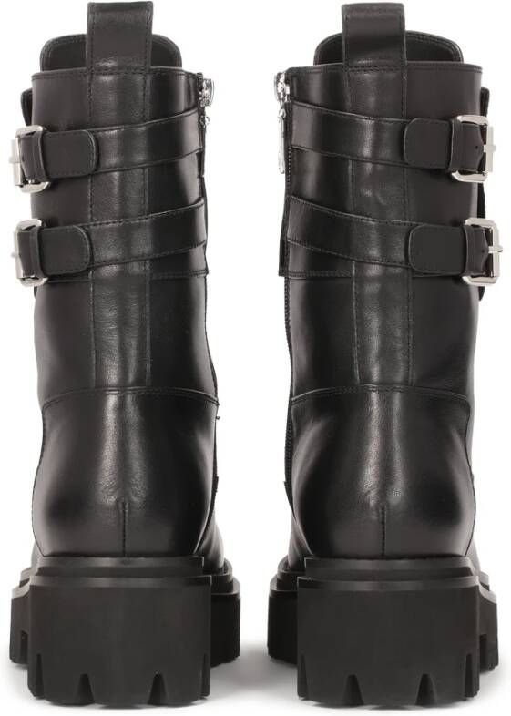 Kazar Zwarte leren laarzen in militaire stijl Black Dames