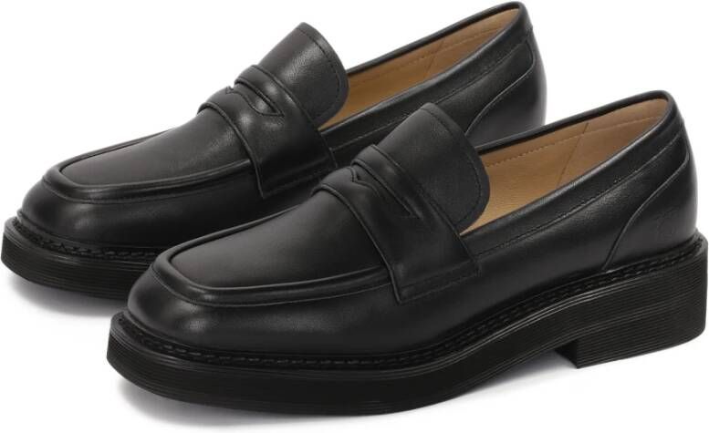 Kazar Zwarte leren loafers voor vrouwen Black Dames