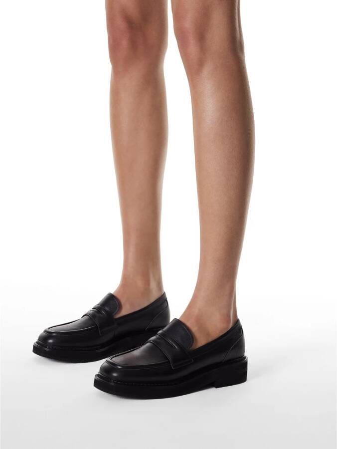 Kazar Zwarte leren loafers voor vrouwen Black Dames