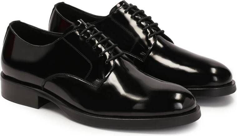 Kazar Zwarte leren minimalistische halfschoenen Black Heren