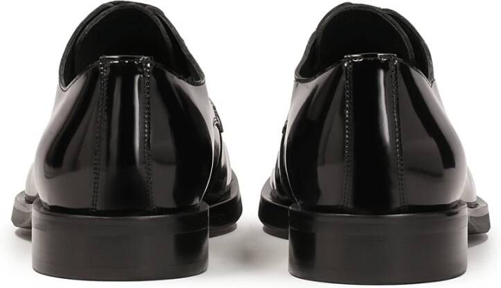 Kazar Zwarte leren minimalistische halfschoenen Black Heren