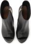 Kazar Zwarte leren peep toe laarzen met rits Black Dames - Thumbnail 6