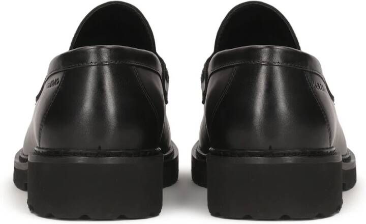 Kazar Zwarte leren Penny Loafers Black Heren