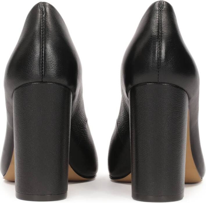 Kazar Zwarte leren pumps met een stabiele hak Black Dames