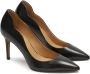 Kazar Zwarte leren pumps met golvende bovenkant Black Dames - Thumbnail 2