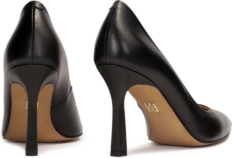 Kazar Zwarte leren pumps met puntige neuzen Black Dames