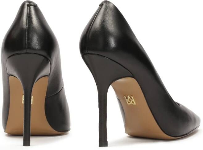 Kazar Zwarte leren pumps op een dunne stilettohak Black Dames