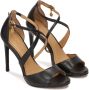 Kazar Zwarte leren sandalen met kruisbanden Black Dames - Thumbnail 2