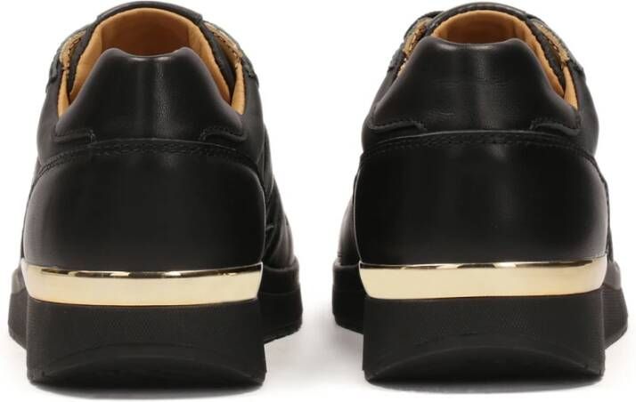 Kazar Zwarte leren sneakers Black Dames