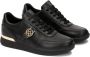 Kazar Zwarte leren sneakers versierd met gouden elementen Black Dames - Thumbnail 4