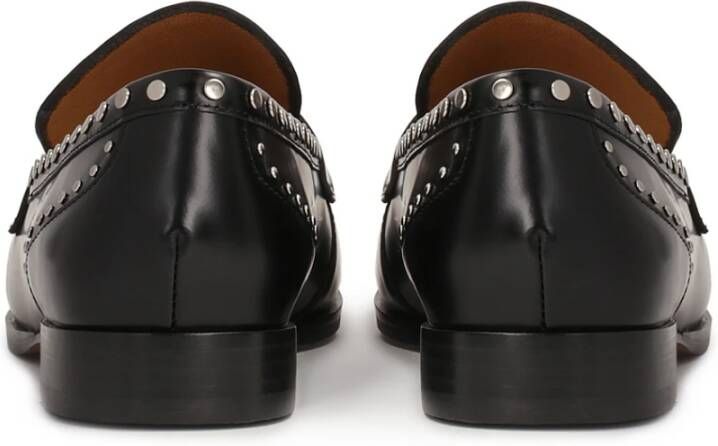 Kazar Zwarte loafers met zilveren metalen noppen Black Dames