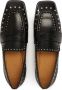 Kazar Zwarte loafers met zilveren metalen noppen Black Dames - Thumbnail 4