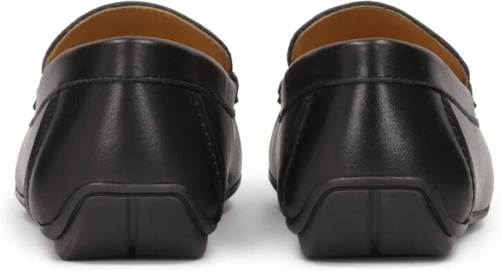 Kazar Zwarte mocassins met rode streep Black Heren