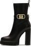 Kazar Zwarte monogramlaarzen op een paal Black Dames - Thumbnail 5