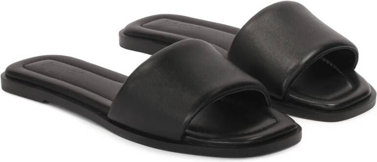 Kazar Zwarte muiltjes met slip-on op een platte zool Black Dames