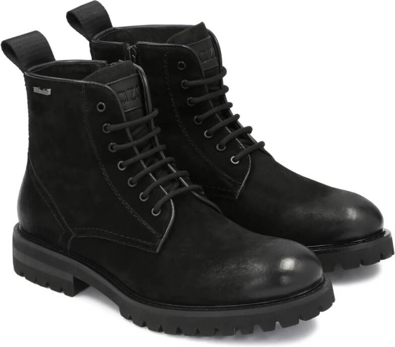 Kazar Zwarte Nubuck Enkellaarzen Black Heren