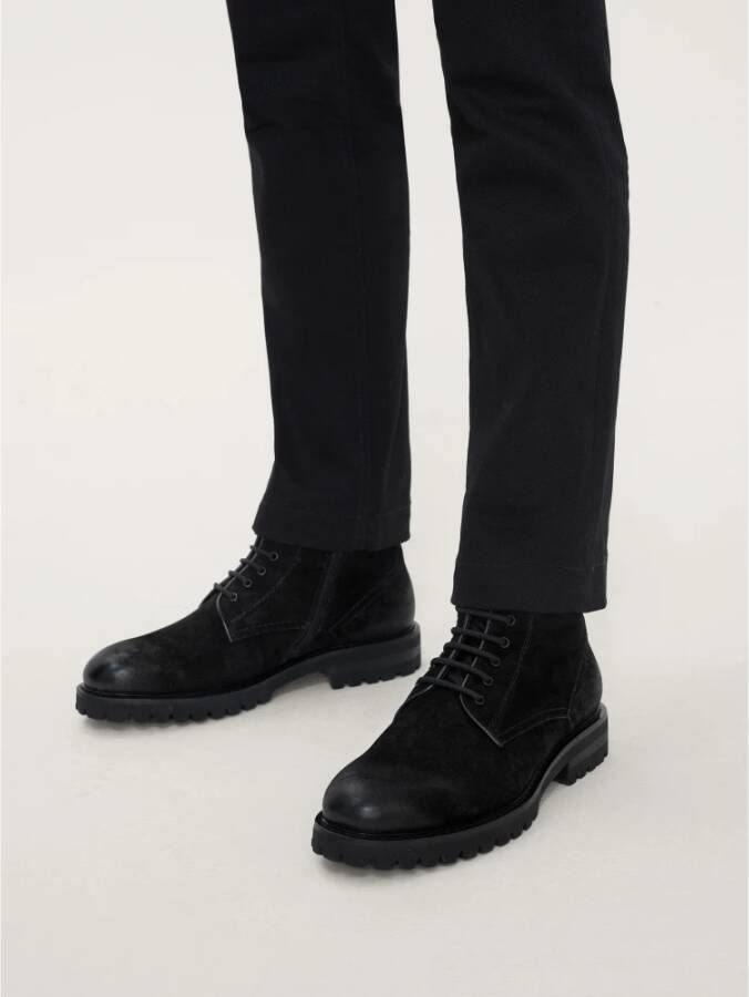 Kazar Zwarte Nubuck Enkellaarzen Black Heren