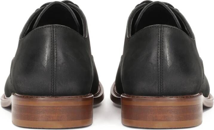 Kazar Zwarte nubuck schoenen op contrasterende zool Black Heren