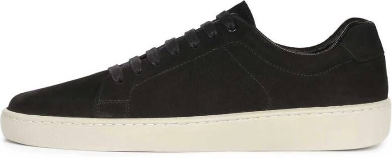 Kazar Zwarte nubuck sneakers op een dikke witte zool Black Heren