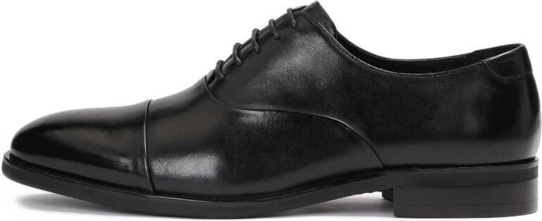 Kazar Zwarte oxfords met overlappende neus Black Heren