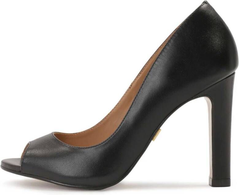 Kazar Zwarte peep toe pumps Black Dames