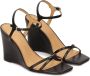 Kazar Zwarte platform sandalen met vierkante neus Black Dames - Thumbnail 2