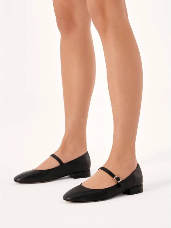 Kazar Zwarte platte pumps met band sluiting Black Dames