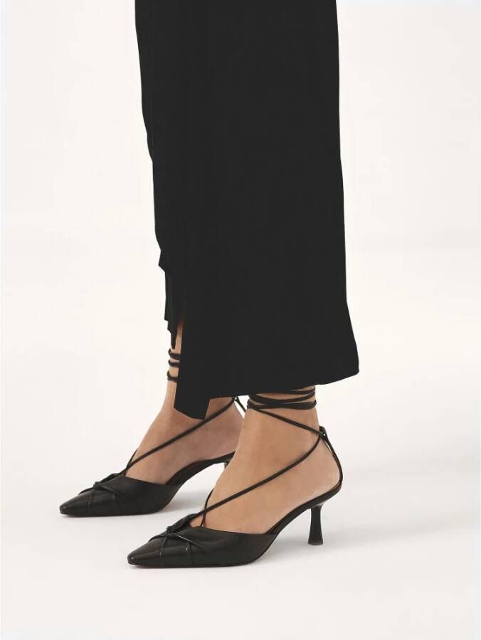 Kazar Zwarte pumps met binding rond de enkel Black Dames