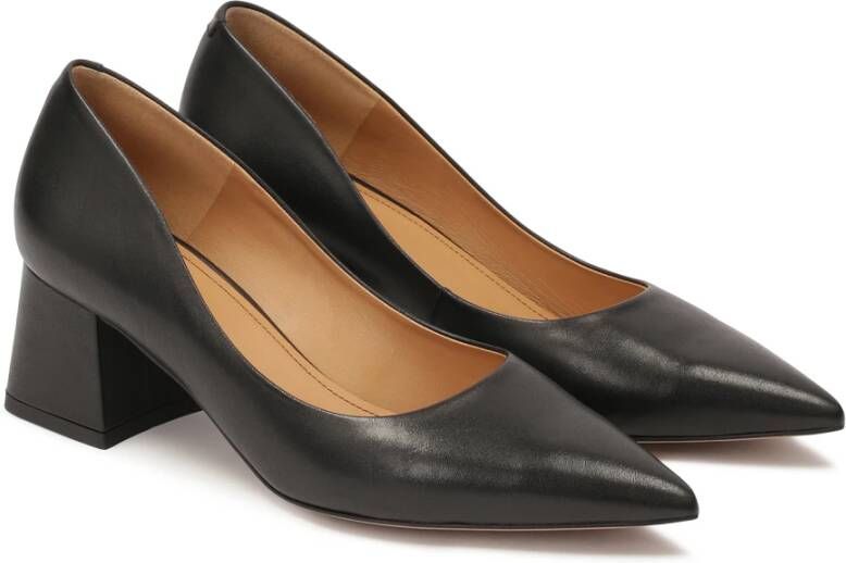 Kazar Zwarte pumps met een lage hoge brede hak Black Dames