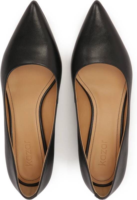 Kazar Zwarte pumps met een lage hoge brede hak Black Dames