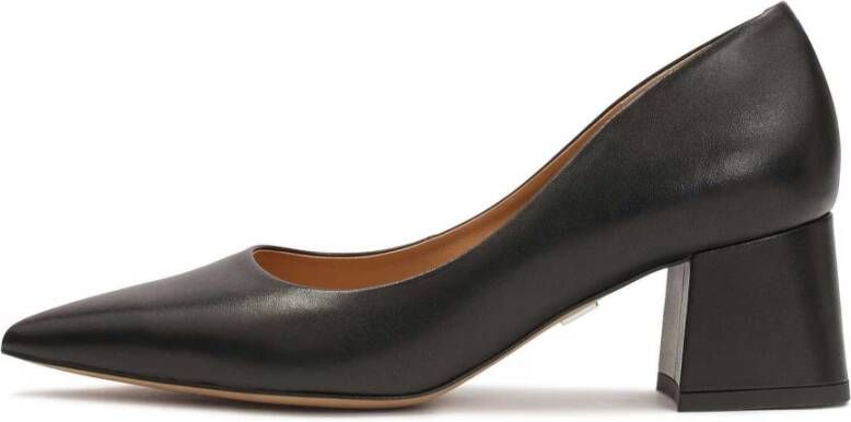 Kazar Zwarte pumps met een lage hoge brede hak Black Dames