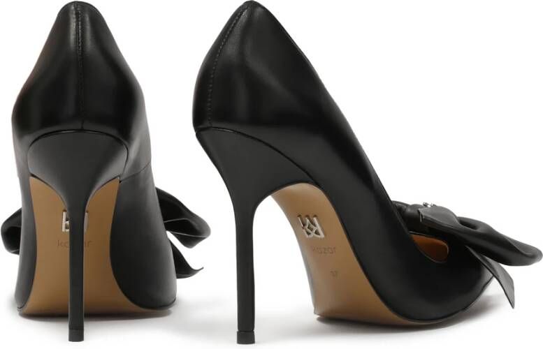 Kazar Zwarte pumps met grote strik en monogram Black Dames