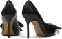 Kazar Zwarte pumps met grote strik en monogram Black Dames - Thumbnail 3