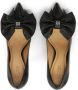 Kazar Zwarte pumps met grote strik en monogram Black Dames - Thumbnail 4