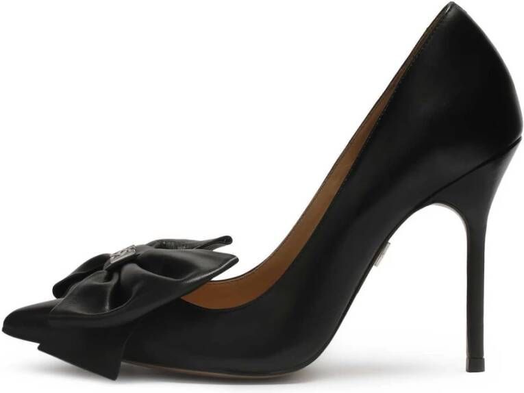 Kazar Zwarte pumps met grote strik en monogram Black Dames