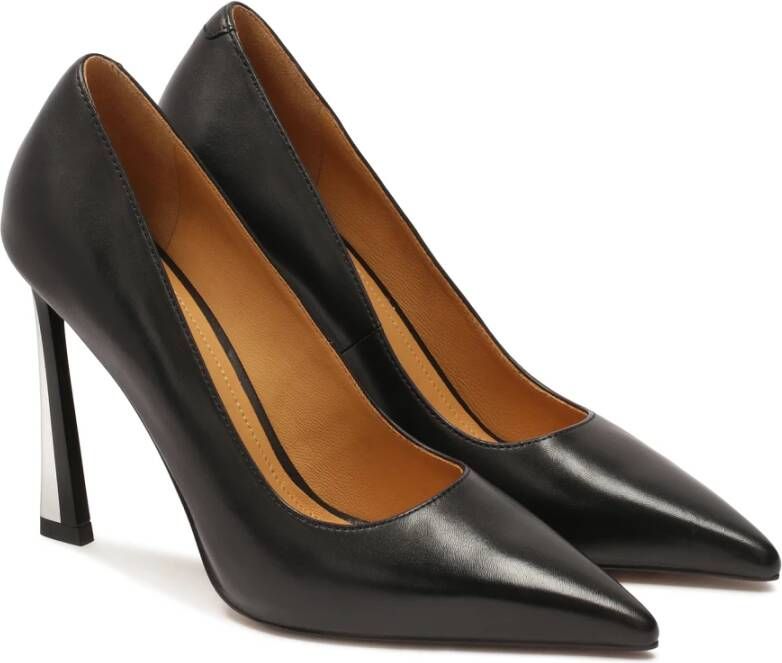 Kazar Zwarte pumps met hoge hakken en metalen inzetstukken Black Dames