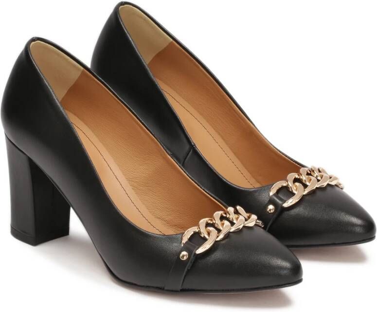 Kazar Zwarte pumps op een paal versierd met een ketting Black Dames