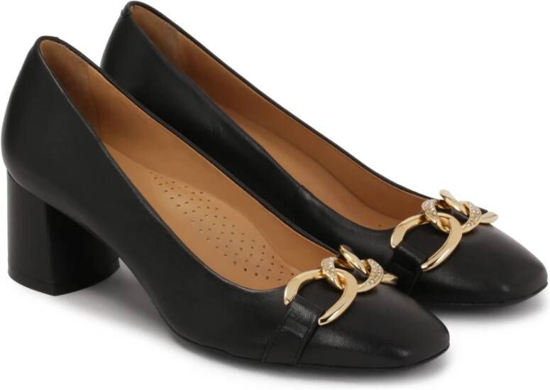 Kazar Zwarte pumps versierd met een dikke ketting Black Dames