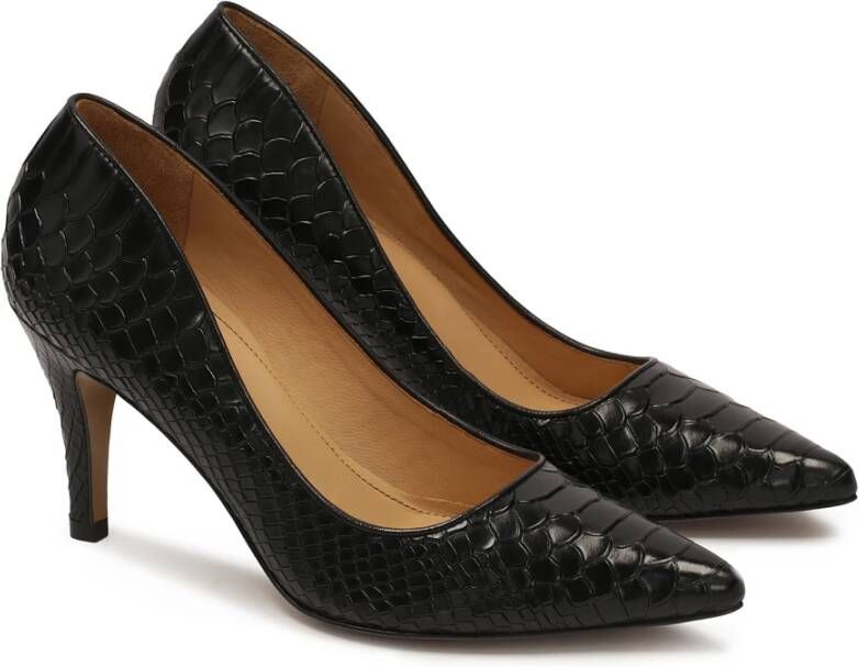 Kazar Zwarte reliëflederen pumps Black Dames