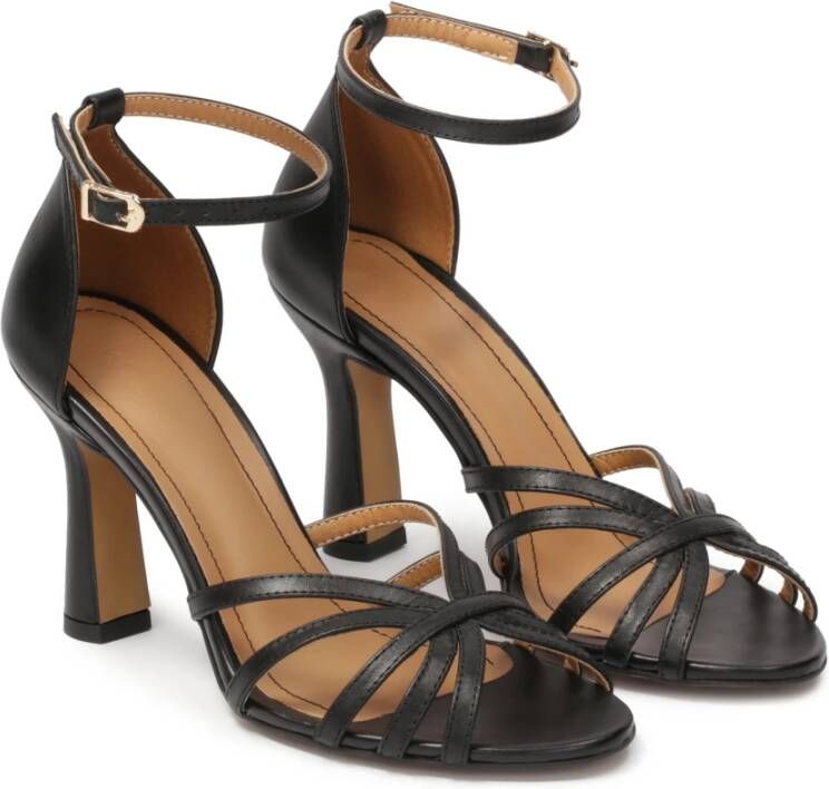 Kazar Zwarte sandalen met ingebouwde hak Black Dames