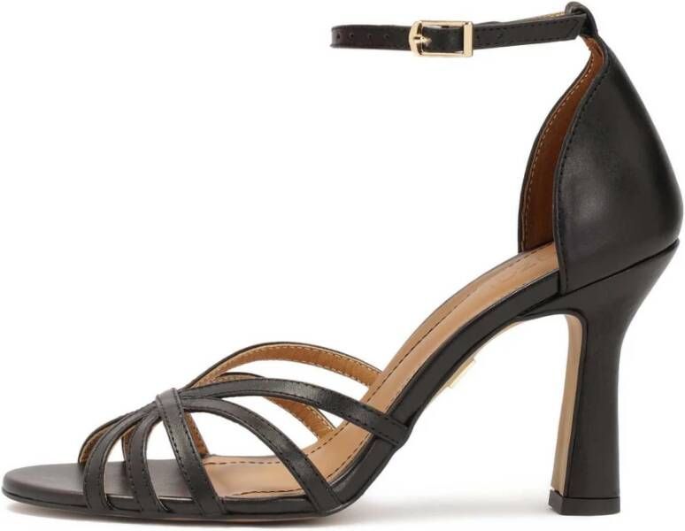 Kazar Zwarte sandalen met ingebouwde hak Black Dames