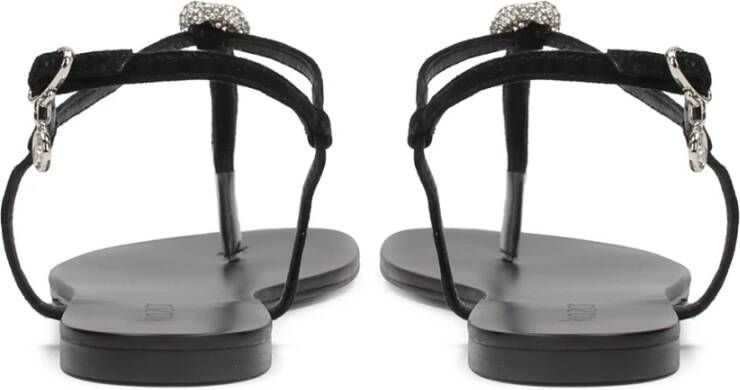 Kazar Zwarte sandalen voor vrouwen met sieradenversiering Black Dames