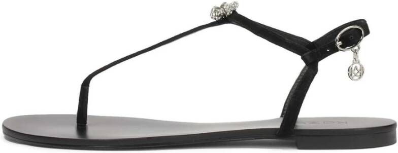 Kazar Zwarte sandalen voor vrouwen met sieradenversiering Black Dames