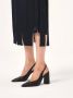 Kazar Zwarte slingback pumps met een brede hak Black Dames - Thumbnail 3