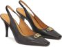 Kazar Zwarte slingback pumps met smalle vierkante neus Black Dames - Thumbnail 2