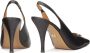 Kazar Zwarte slingback pumps met smalle vierkante neus Black Dames - Thumbnail 4