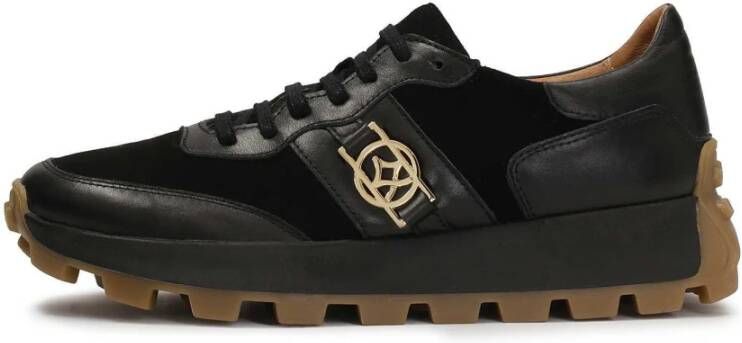 Kazar Zwarte sneakers met contrasterende zool Black Dames